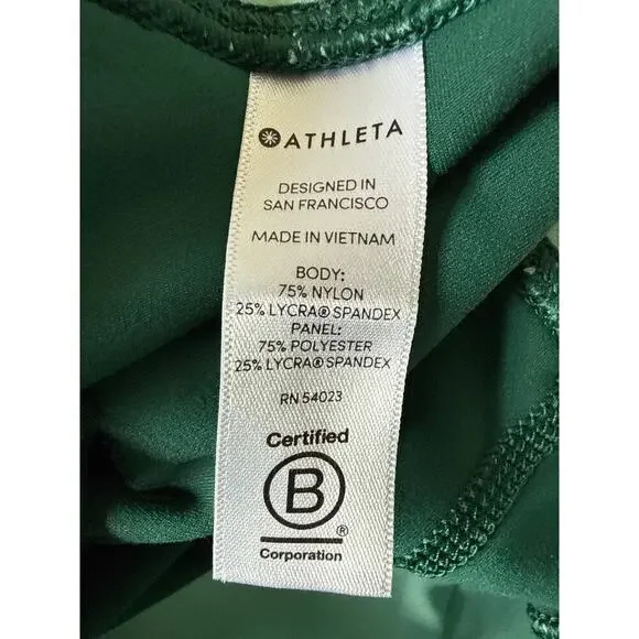 Athleta Elation Asym 7/8 Tight In Powervita Womens Size XS Green EUC - Picture 9 of 10